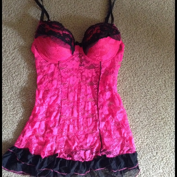 Hot pink lingerie