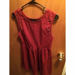 Forever 21 Maroon Dress with Studs