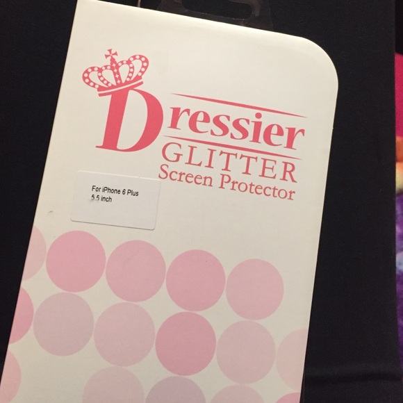 iPhone 6plus silver glitter screen protector!