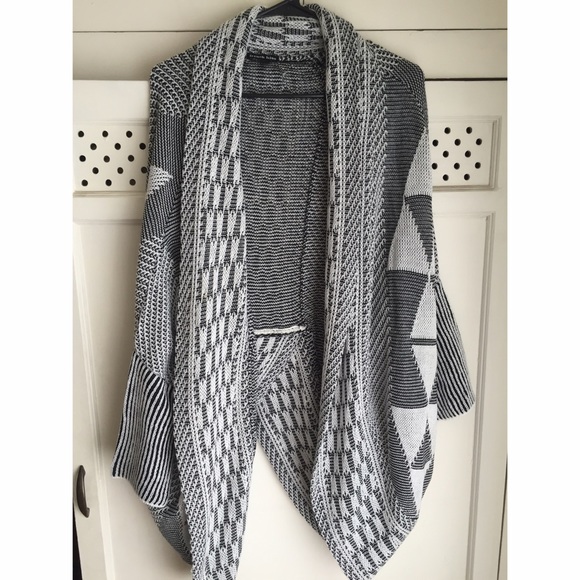 Brand new Black and white cardigan