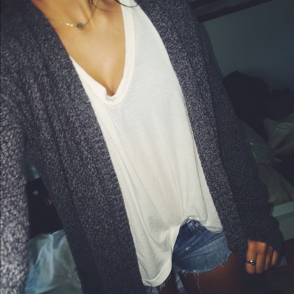 Urban Outfitters Outerwear - urban outfitters gray knit cardigan