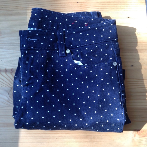Talbots Polka Dot Cropped Capri Jean