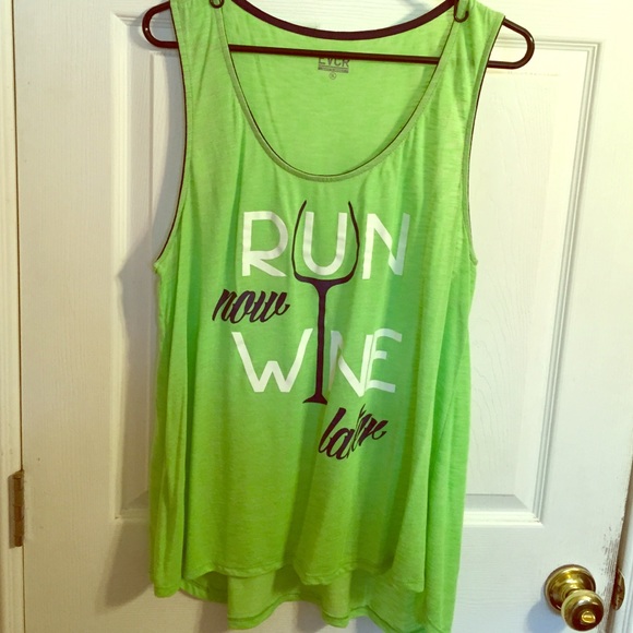 Lime green workout tank top