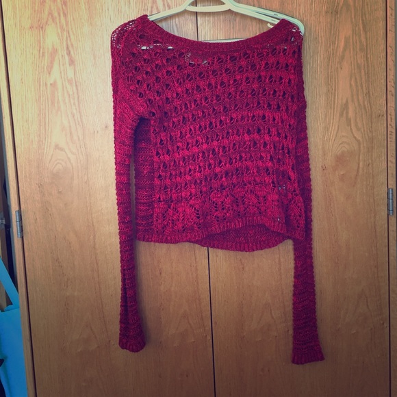 Open knit sweater
