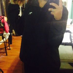 Black anorak windbreaker