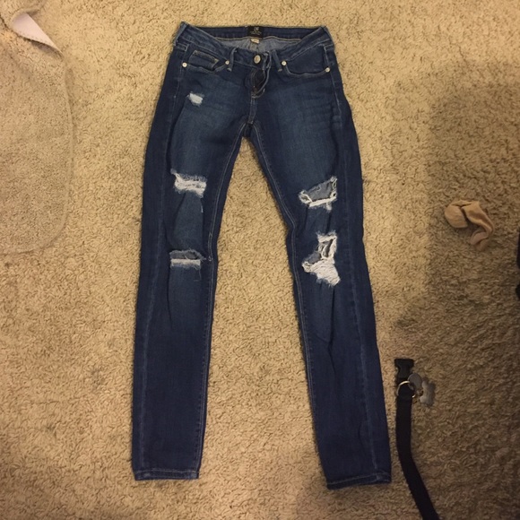 Super comfy holed jeans