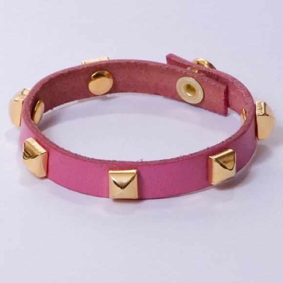 Vita Fede Como Hex Bracelet Pink 24K Gold Plating