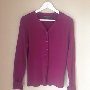 Banana Republic Burgundy Wine Cardigan Size L