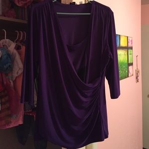 Deep purple dressy top