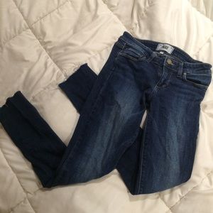 paige denim dark wash skinny jeans