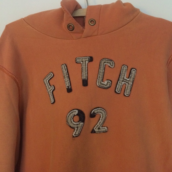 orange Abercrombie and Fitch hoodie