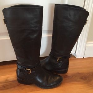 Ralph Lauren black leather boots!! Good condition