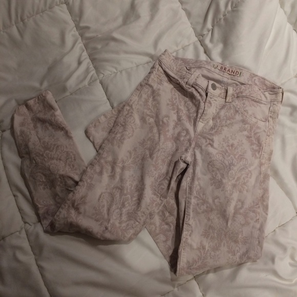 j brand light pink deco skinny jeans