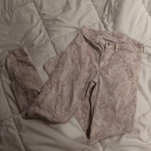 j brand light pink deco skinny jeans