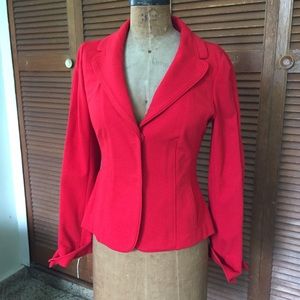 Woman jacket red strech Size 2 Ann Taylor