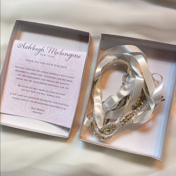Genuine Ashleigh Malangone Crystal Bridal Headband