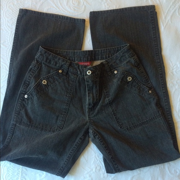 Sundance black denim, wide leg, jeans