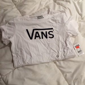 NWT vans white logo t shirt