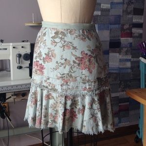 Linen Floral Lux Skirt