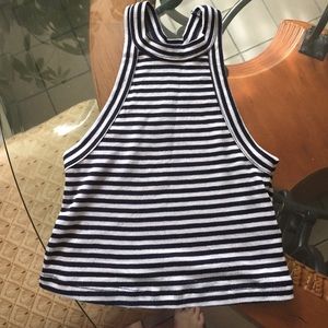 Black&White Stripped crop top