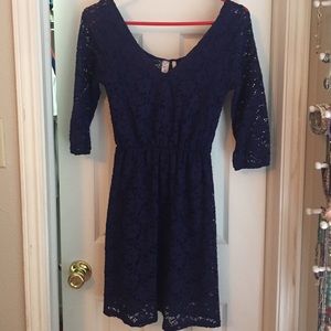 Navy dress, great for fall!