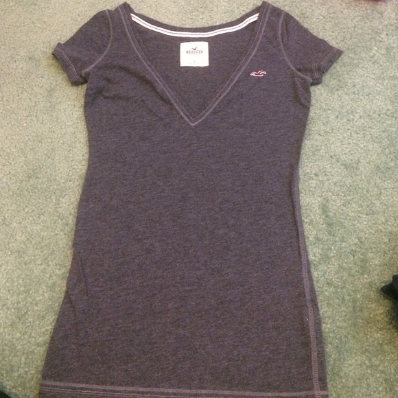 dark grey v-neck