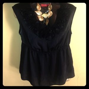 Dressy black floral tank