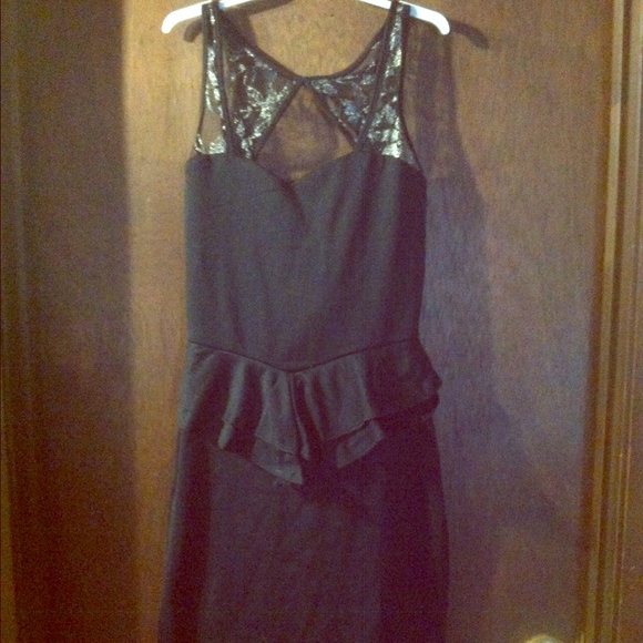Black peplum dress