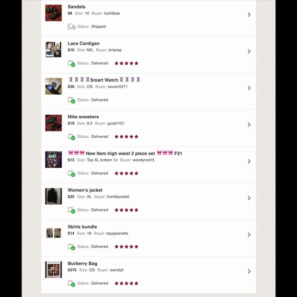 😍😍😘 thank you to all my buyers so far😍😍