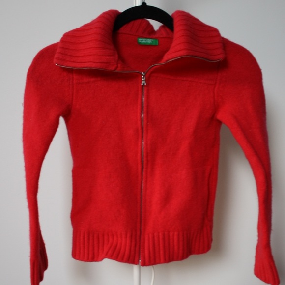 Wool zip up jacket.