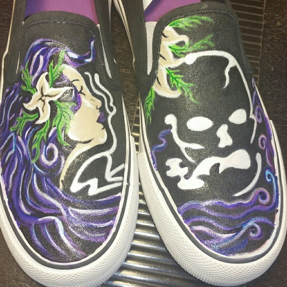 Hand painted slip on shoes....