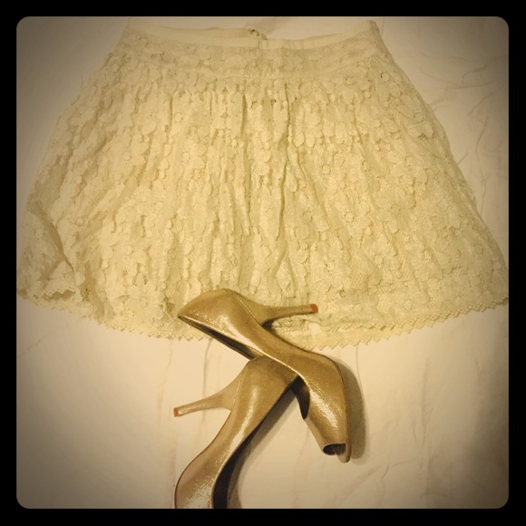 Gold, American Eagle lace skirt