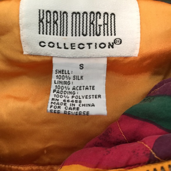 FaNCy QuiLted 90s SiLk JaCKeT - Picture 2 of 4