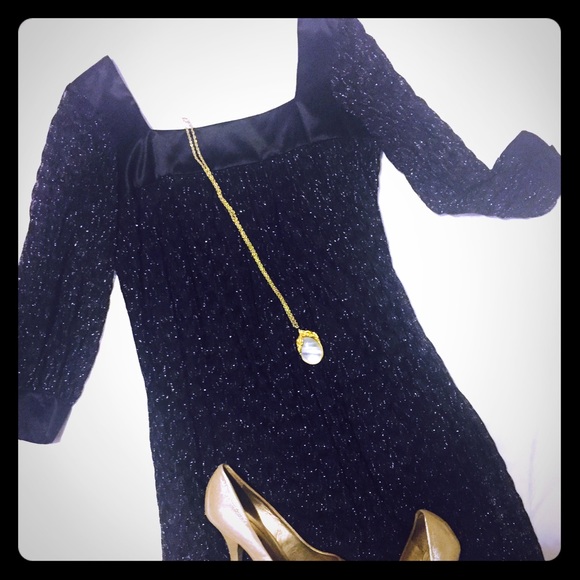 Maggy London black, metallic dress