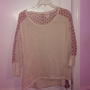 Target Cream Quarter sleeve Mossimo shirt