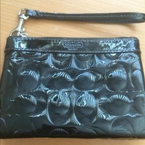 Coach patent leather wristlet