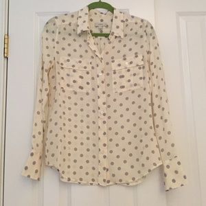 J. Crew Polka dot blouse