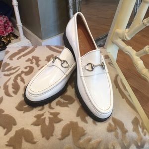 White Gucci loafer