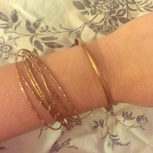 Gold bangle set