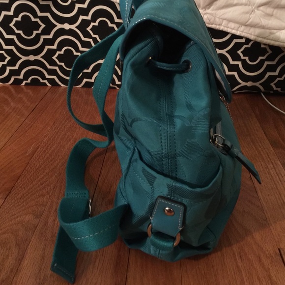 ✨SOLD✨Coach Teal backpack - Picture 2 of 4