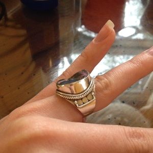 Sterling silver Druzy Quartz ring !