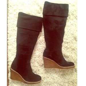 RSVP black platform tall boot sz 7.5