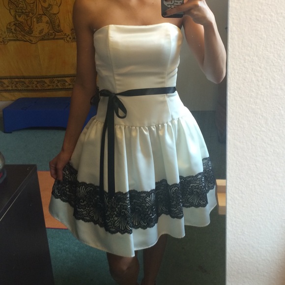 White satin gown