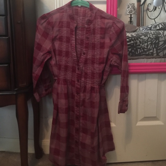 Charlotte Russe Red Plaid Button-Down