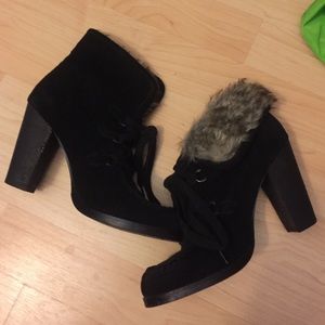 Steve Madden suede booties size 10