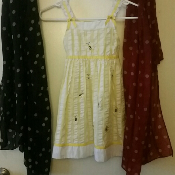 Youngland Yellow & white bumblebee dress (Girls)