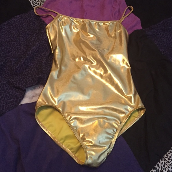 Shimery Gold Leotard/Bodysuit