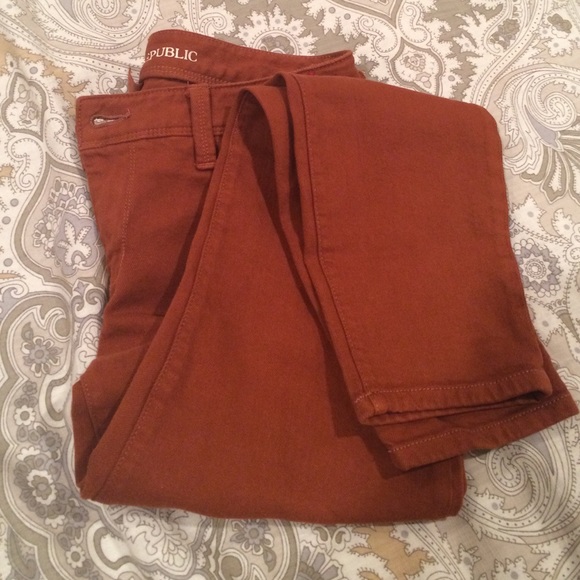 Banana Republic -- Burnt Orange Skinny Jeans
