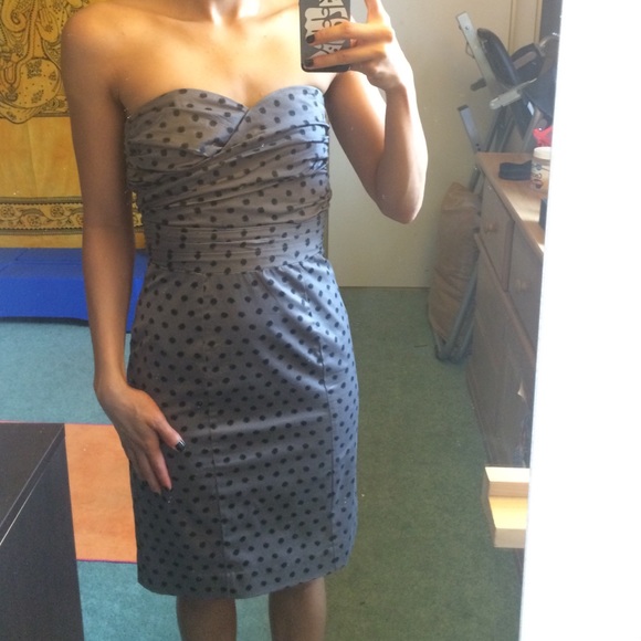 Grey sweetheart dress