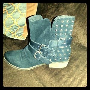 Studded Western Ankle Boots